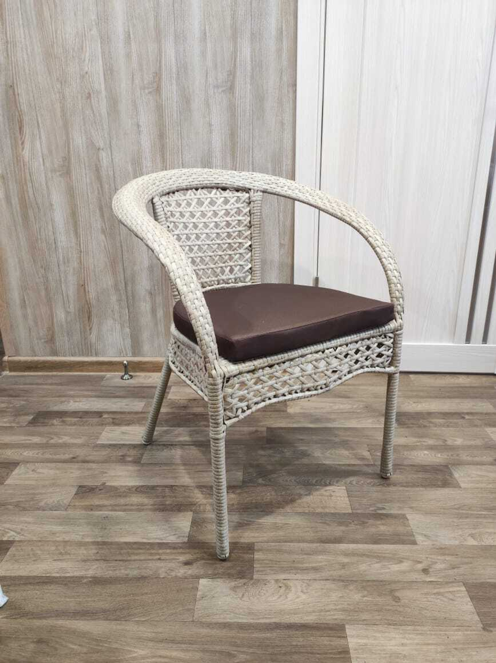 Комплект мебели из искусственного ротанга стол Вайнхейвен 80х80 + 4 кресла Руардин Wood