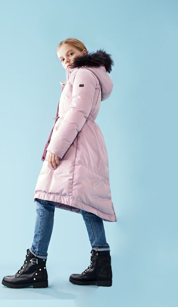 Пальто PULKA с меховой опушкой до -35 °C, цвет розовый