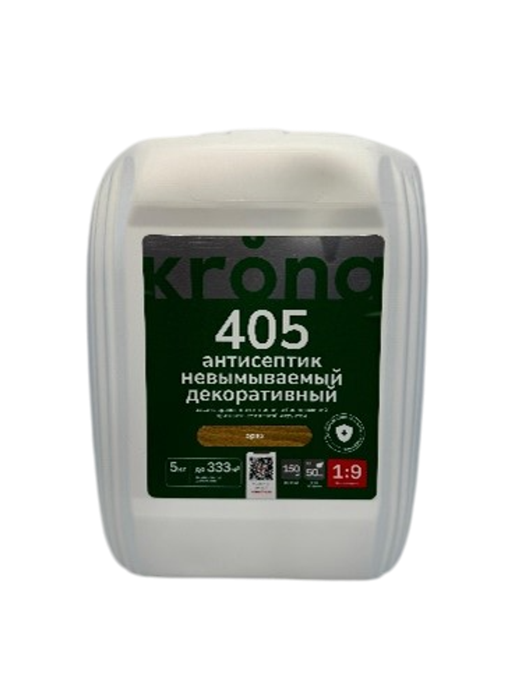 KRONA Антисептик невымываемый декоративный 405 "полисандр" 5 кг. Концентрат 1:9