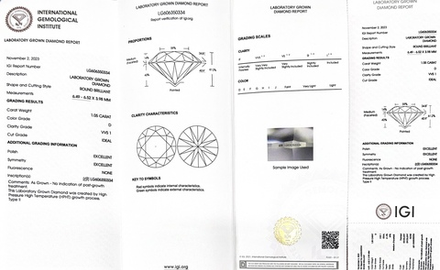 Лабораторно-выращенный бриллиант Кр-57 6.49-6.52 мм D/VVS1 1.05 ct