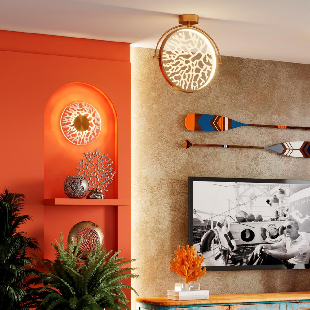 6627/9WL MIDCENT ODL24 000 античная бронза/металл/акрил Настенный светильник IP20 LED 9W 3000K 220V SOLARIS