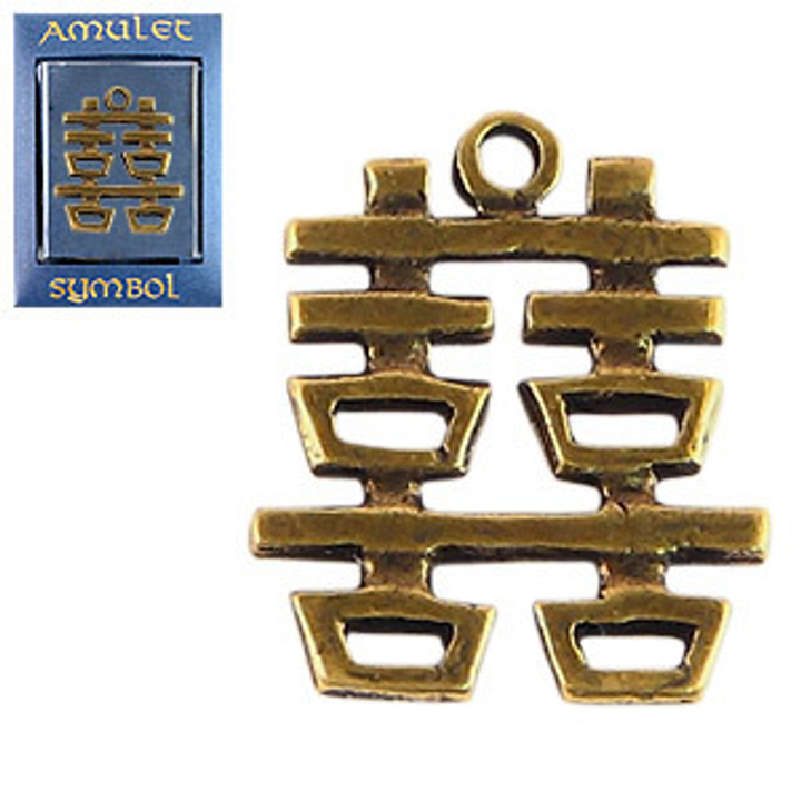 Амулет The Cult № 50 Знак Хси-Хси - двойное счастье, латунь