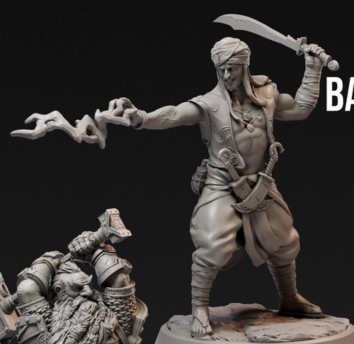 Человек Некромант Волшебник Маг Колдун миниатюра для dnd, днд, pathfinder, фентези, Настольная игра, НРИ, Варгейм, РПГ