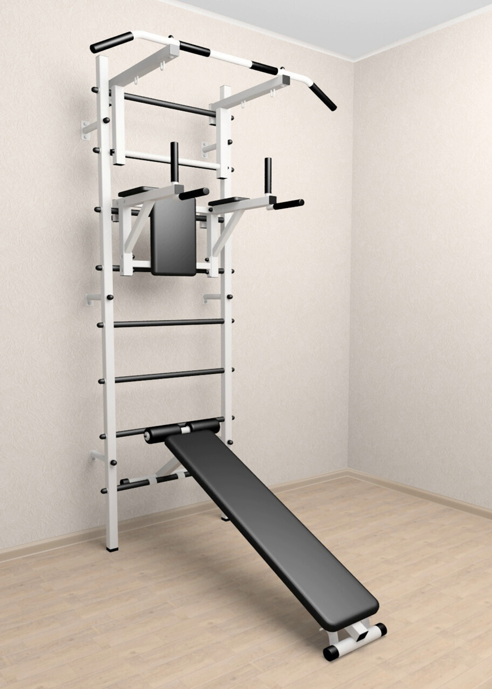 Шведская стенка Sv Sport 505 (Турник стандарт/Брусья/Скамья)