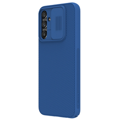 Чехол синего цвета защитный для Samsung Galaxy A24 от Nillkin, серия CamShield Case с защитной шторкой для задней камеры