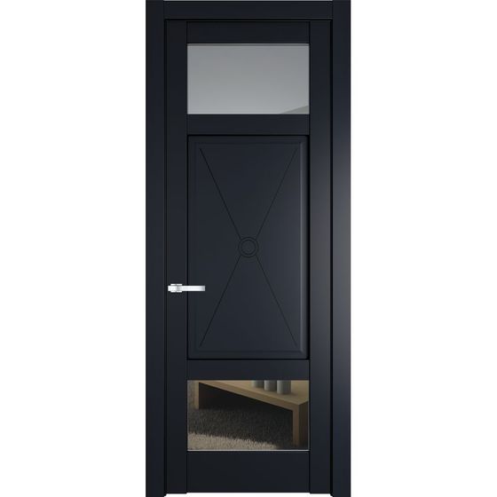 Межкомнатная дверь эмаль Profil Doors 1.3.2PM нэви блу остеклённая