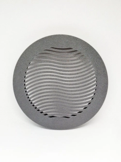 Решетка вентиляции с фланцем D 125 мм (пластиковая, серая)