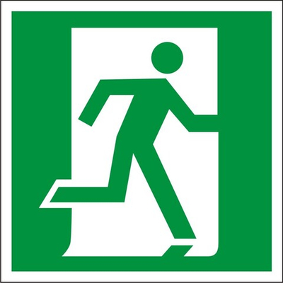 Знак "Выход здесь (правосторонний)"