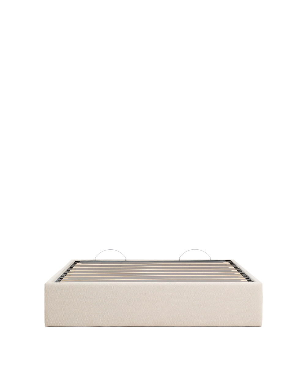 Основание кровати Nelzi из шенилла цвета экрю для матраса 150 x 200 см
