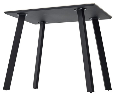 Стол М-City DISAUR Тик Так 90 Белый мрамор Matte, керамика, Черный каркас