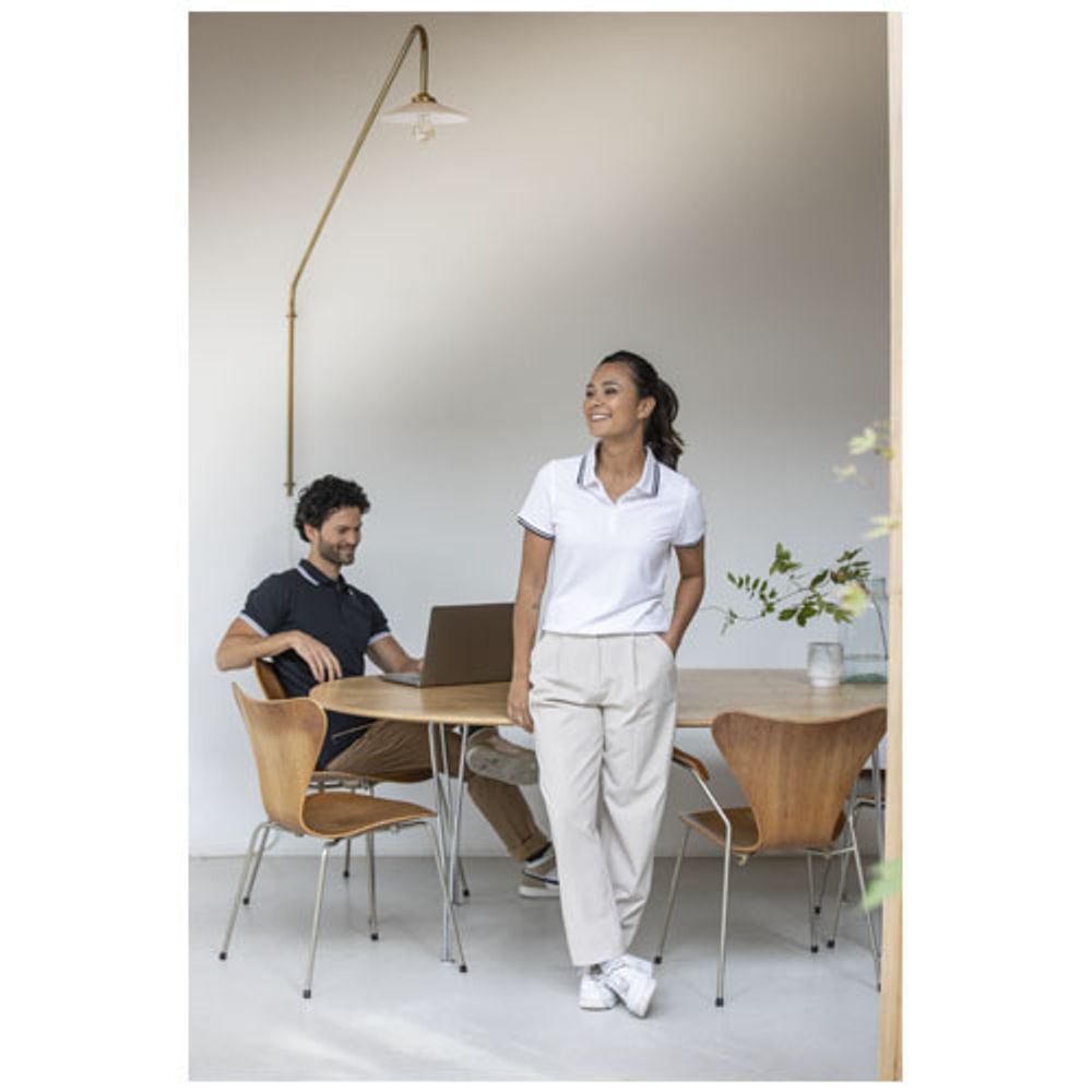 Amarago Мужское поло с коротким рукавом и контрастной отделкой