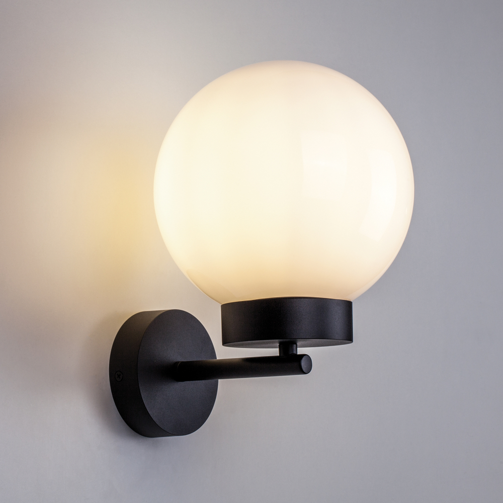 373620 Светильник BOLLA 1x10W (led) E27 ЧЕРНЫЙ IP65