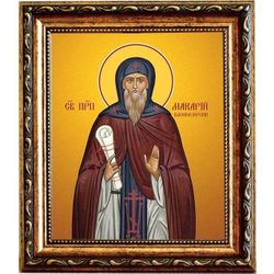 Макарий Высокоезерский преподобный. Икона на холсте.