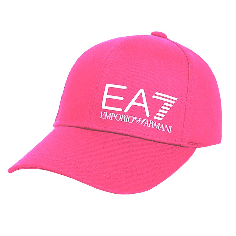 Теннисная кепка EA7 Man Woven Baseball Hat - pink yarrow/white