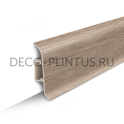 Плинтус напольный Идеал Классик 55 мм, 215 Дуб снежный (IDEAL Classic 55мм, 2.2м,)