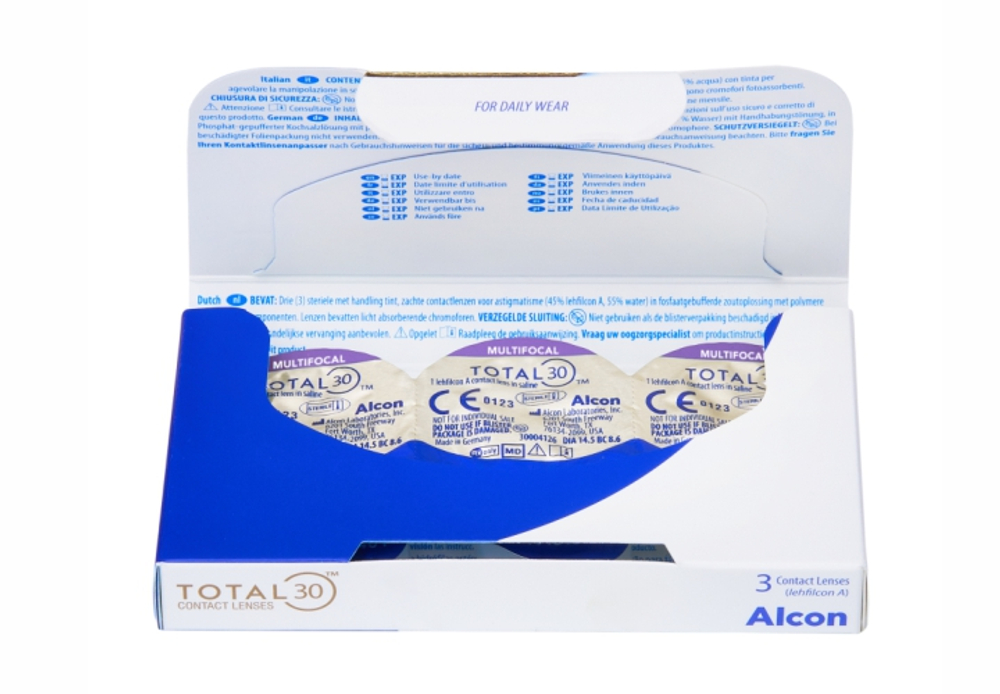 Ежемесячные контактные линзы Total30 Multifocal (уп. 3 линзы)
