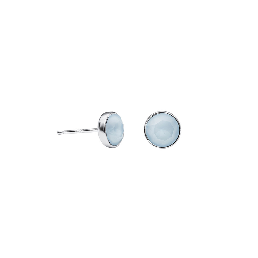 Серьги-пусеты Fiore Luna Crystal Powder Blue SWE297 PB S