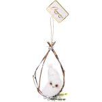 Подвеска «Совушка в колпачке - На веточке» 17 см (в ассортименте), Белый