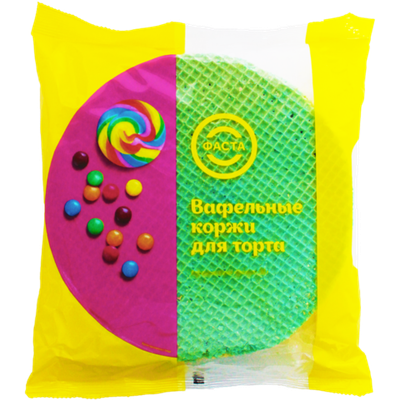 Вафельные коржи "Цветные" 90г