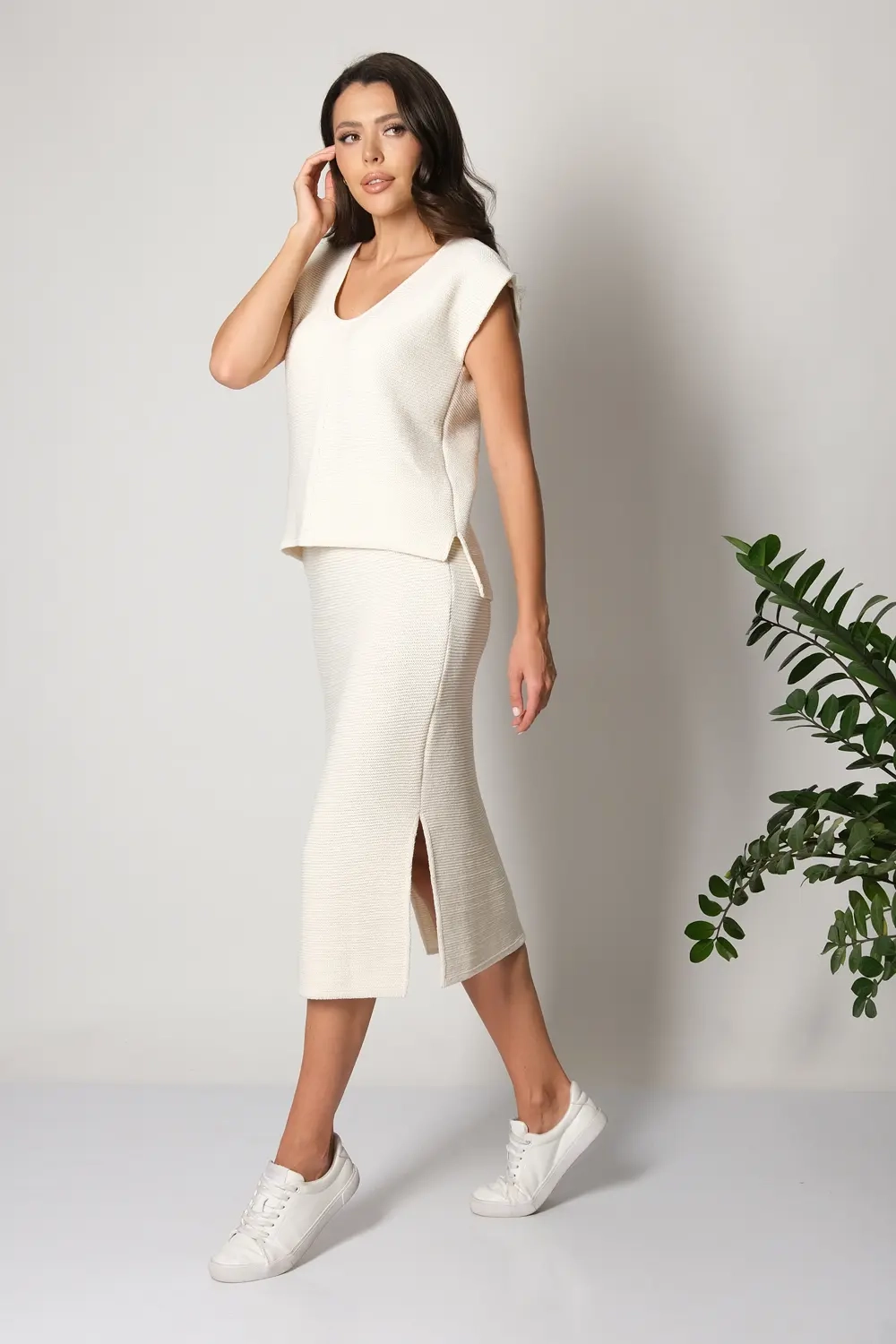 Юбка И 027/льняной