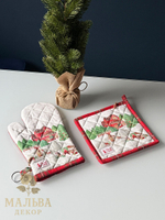 Прихватка "Рождественская открытка" 18x18см