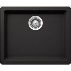 Мойка SCHOCK Quadro 60 (N-100) Cristalite 550x430(подстольный монтаж) неро