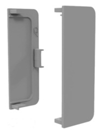 Заглушка глухая универсальная для горизонт. C-образного профиля Gola-X, алюминий, AQ