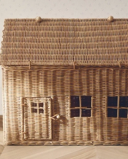 ZARA HOME КОРЗИНА ДЛЯ ХРАНЕНИЯ ДЕТСКИХ ИГРУШЕК, СВЕТЛО-БЕЖЕВЫЙ