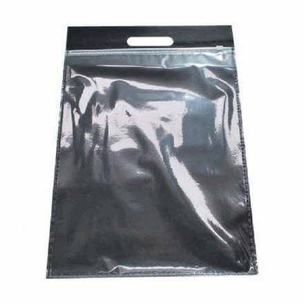 Пакет Zip-lock 40*45 с вырубной ручкой из спанбонда и полипропилена 60 мкм