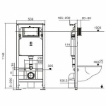Унитаз с инсталляцией WeltWasser AMBERG 506 + TELBACH 004 GL-WT + AMBERG RD-BL