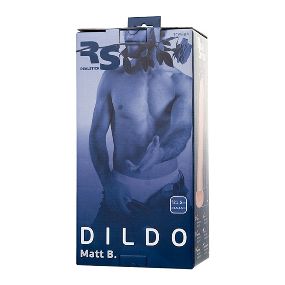 Телесный фаллоимитатор-реалистик 21,5см ToyFa RealStick Silicone Matt B 9420006