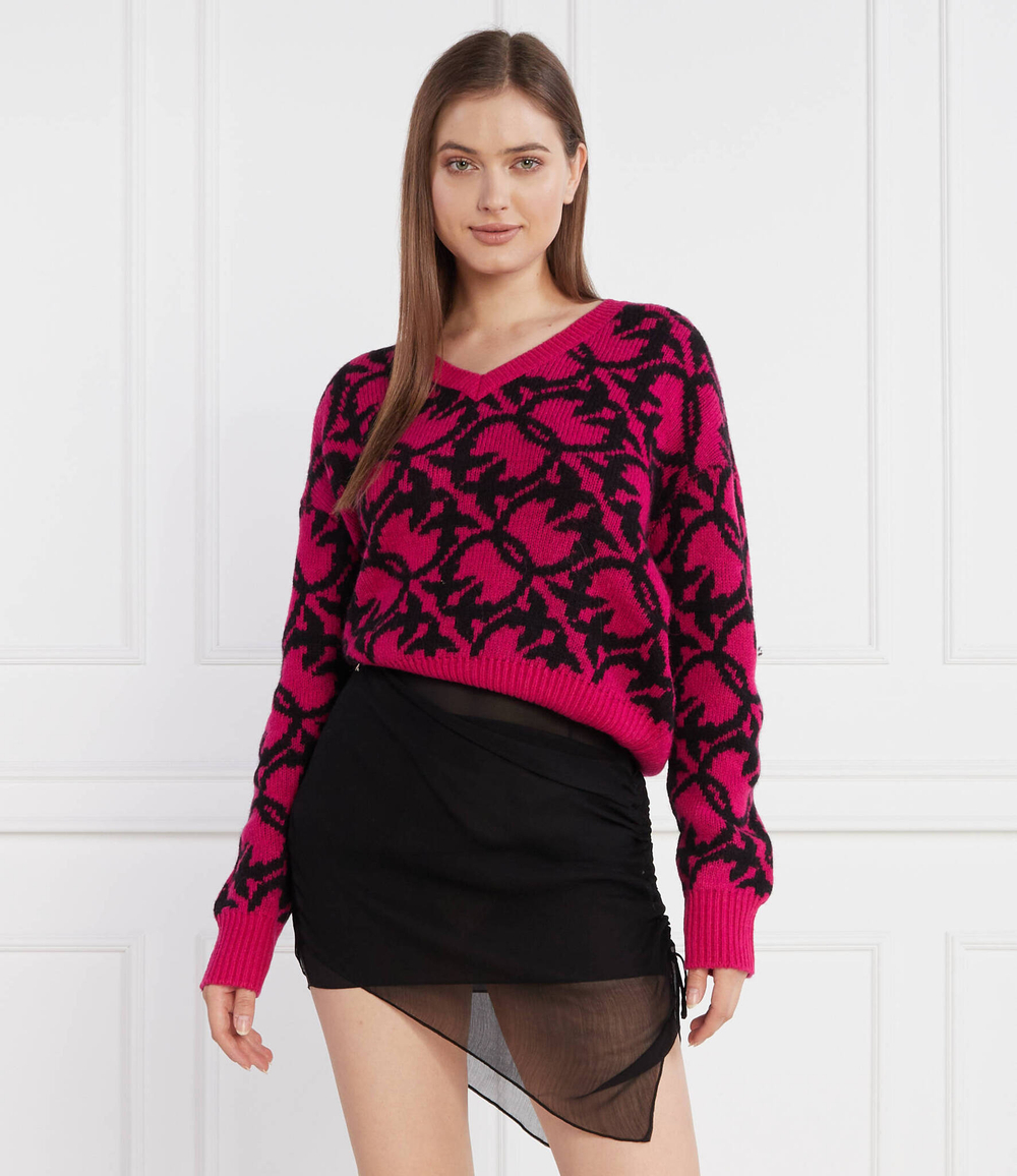 Хлопковый свитер Pinko - фуксия(101575 A11F)