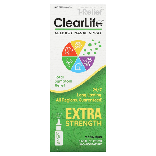 MediNatura, ClearLife™, назальный спрей от аллергии, 20 мл (0,68 жидк. унции)