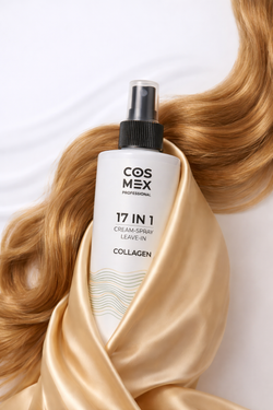 Cosmex Cream-Spray Leave-in Collagen Крем-спрей несмываемый для волос 17 в 1 с коллагеном 250 мл