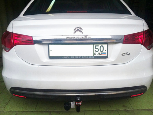 Фаркоп на CITROEN C4 (2013-) (без электрики, паспорт/сертификат в комплекте) Автос.CN 01