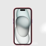 Чехол кожаный для iPhone® 15 Piquadro Blue Square/Red