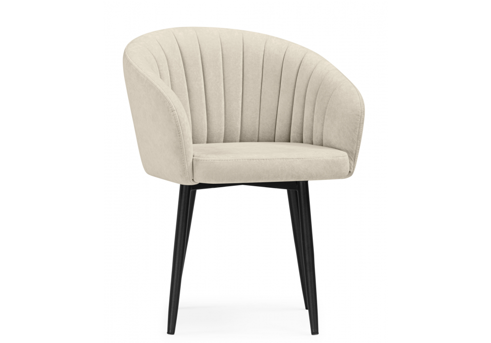 Стул на металлокаркасе Woodville Моншау marseille 2 данс, черный, ножки черные