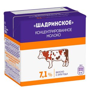 МОЛОКО КОНЦ ШАДРИНСКОЕ КОМ 7.1% 500МЛ