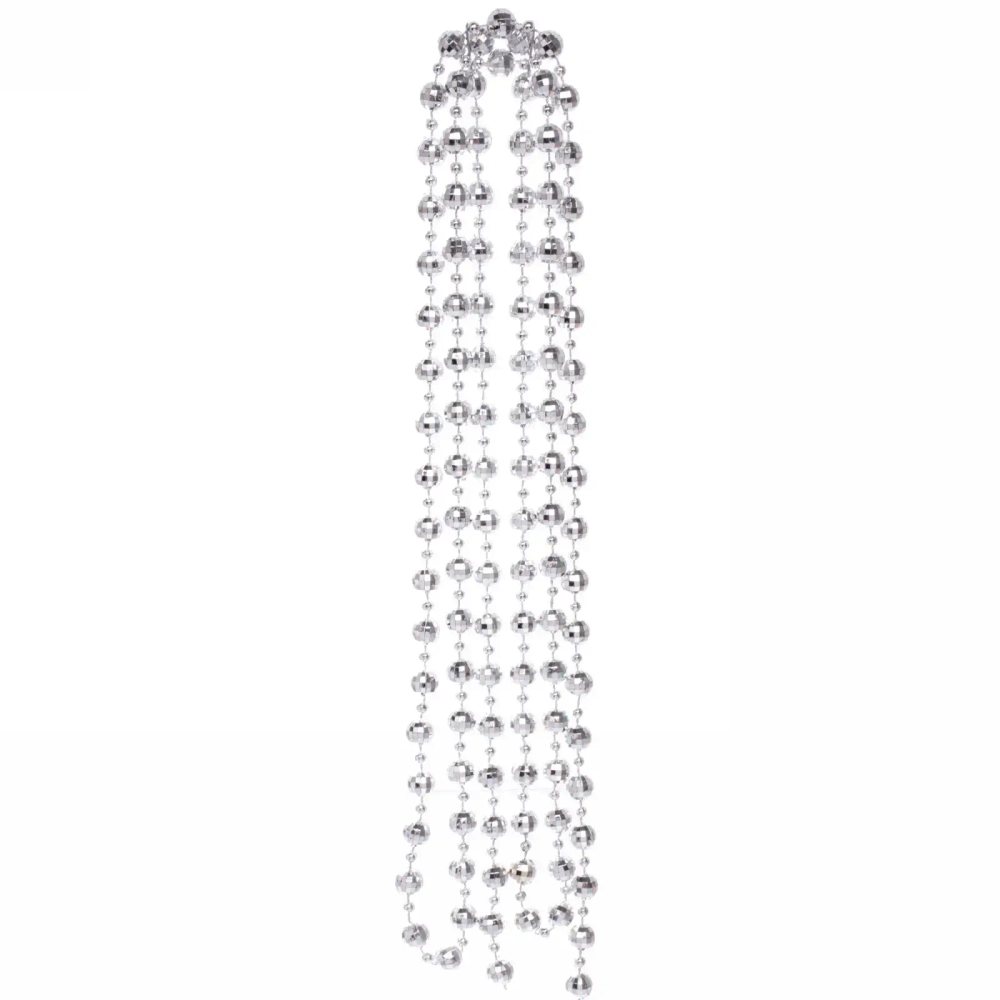 Бусы на ёлку 2м «Капельки», Серебро