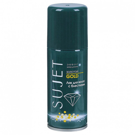 Sujet Лак для волос Золотой, с блестками, 100 мл