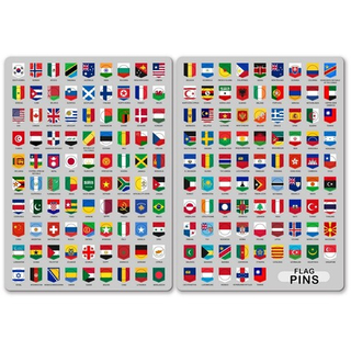 Геометки для настенных карт мира, флаги стран, пины (EWA)