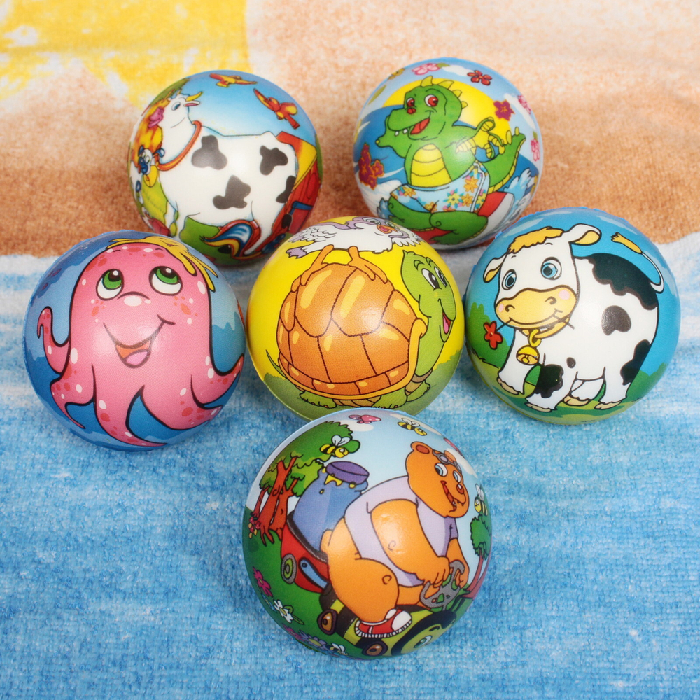 Мяч 7,6 см «Радостное лето» (антистресс), микс СТИКЕР НА ВЛОЖЕНИЕ