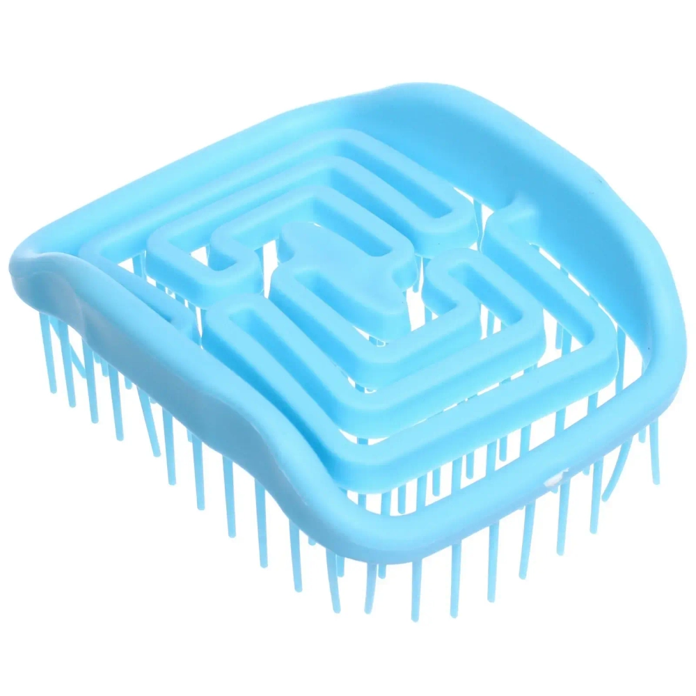 Расческа массажная компактная «Сosmo style», цвет голубой, 9*8см , в пластиковой коробке