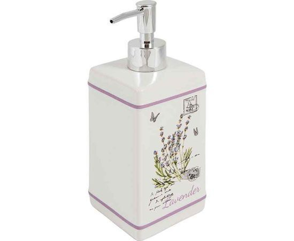 Дозатор для жидкого мыла Лаванда, керамика, Рыжий Кот