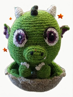 Игрушка-вывернушка Дракон Амигуруми/ Вязаная игрушка ручной работы
