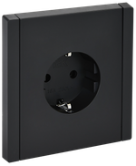 FORTE&PIANO Розетка 1-местная с заземлением без защитных шторок винтовое крепление 16А FP116 черный IEK