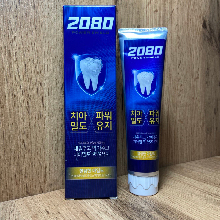 Зубная паста Dental Clinic 2080 Power Shield Gold Spearmint восстанавливает и укрепляет зубную эмаль 140 г
