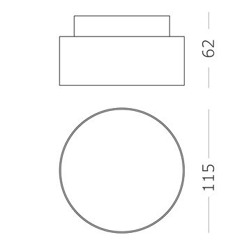 ST166.542.17 Светильник потолочный Белый LED 1*12+5W 4000K 1 190Lm Ra>90 120 ° IP20 D115xH62 85-265V Накладные светильники