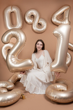 Цифра 0 Slim, Звездное Золото, Матовый в упаковке 40" Fm