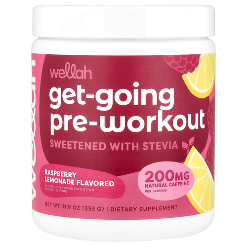 Wellah, Get-Going Pre-Workout, малиновый лимонад, 333 г (11,9 унции)